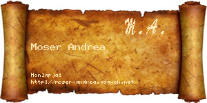 Moser Andrea névjegykártya