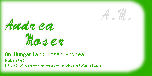 andrea moser business card